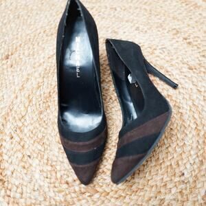 Michael Gracelyn Pointed Toe Heels Black Brown 8M
